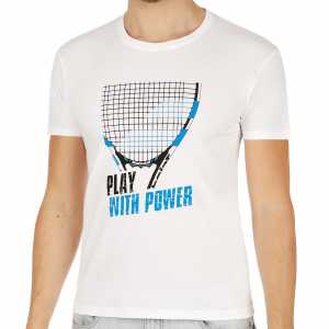 Мужская футболка Babolat Core Pure Цвет Белый 3MS17013-101 Мужская футболка Babolat Core Pure Цвет Белый 3MS17013-101