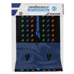 Грип Babolat Improvegrip 2шт Цвет Черный/Синий 653046-146 Грип Babolat Improvegrip 2шт Цвет Черный/Синий 653046-146