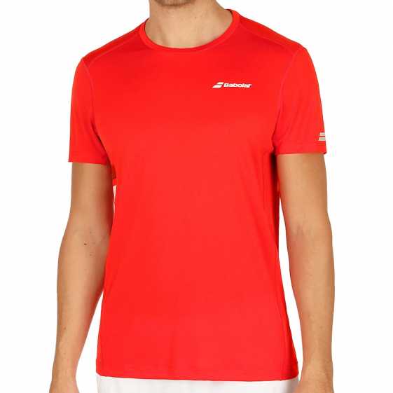 Мужская футболка Babolat Core Flag Club Цвет Флуоресцентно-красный 3MS17011-201 Мужская футболка Babolat Core Flag Club Цвет Флуоресцентно-красный 3MS17011-201