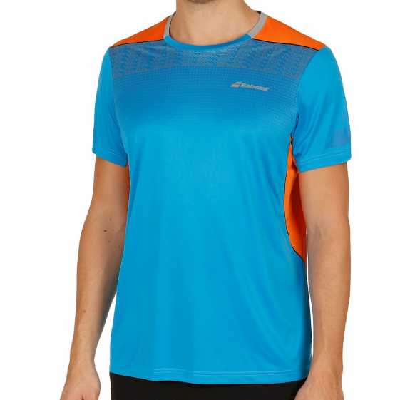 Мужская футболка Babolat Crew Neck Performance 2017 Цвет Яркий голубой 2MS17011-132 Мужская футболка Babolat Crew Neck Performance 2017 Цвет Яркий голубой 2MS17011-132
