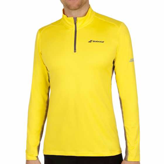 Мужская футболка Babolat Core 1/2 Zip Цвет Аэро желтый 3MS17171-243 Мужская футболка Babolat Core 1/2 Zip Цвет Аэро желтый 3MS17171-243