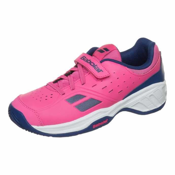 Детские кроссовки Babolat Pulsion All Court Kid 2018 Цвет Фанданго розовый/Сумеречно синий 32S18518-5014 Детские кроссовки Babolat Pulsion All Court Kid 2018 Цвет Фанданго розовый/Сумеречно синий 32S18518-5014