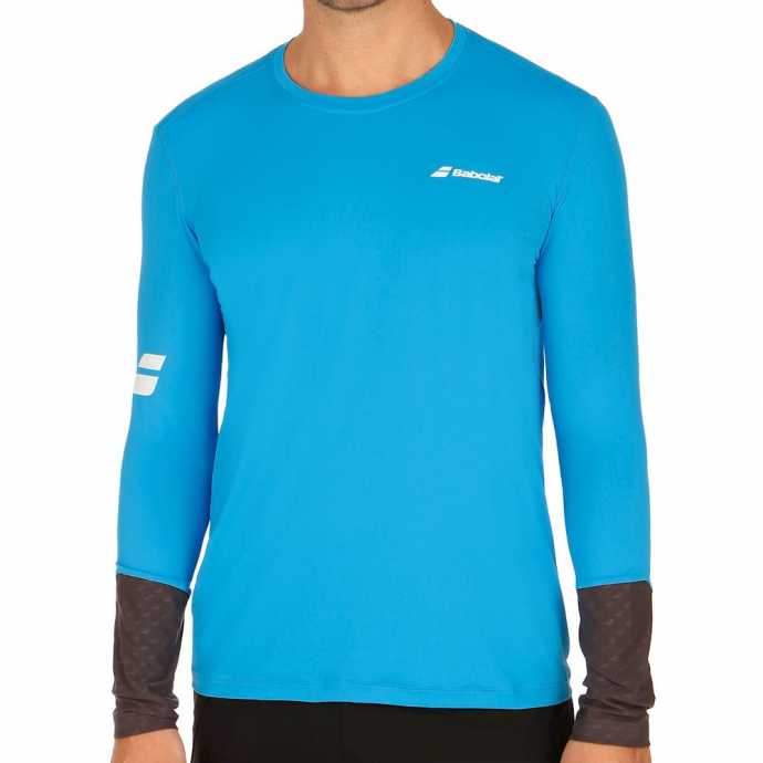 Мужская футболка Babolat Core LS 2018 Цвет Ярко синий/Темно серый 3MS18111-4024 Мужская футболка Babolat Core LS 2018 Цвет Ярко синий/Темно серый 3MS18111-4024