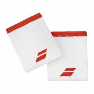 Напульсники Babolat Logo Jumbo 2020 Цвет Белый/Фиеста красный 5UA1262-1043