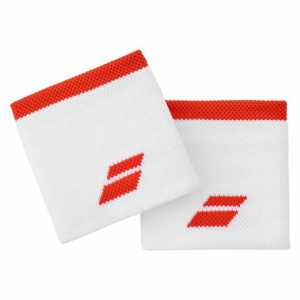 Напульсники Babolat Logo 2020 Цвет Белый/Фиеста красный 5UA1261-1043