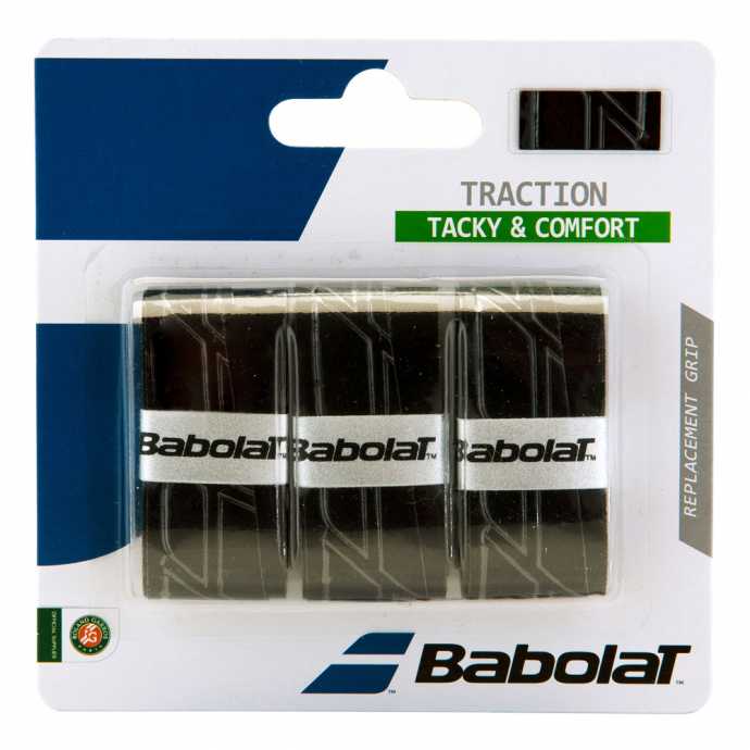 Обмотки Babolat Traction 3шт Цвет Чёрный 653043-105 Обмотки Babolat Traction 3шт Цвет Чёрный 653043-105