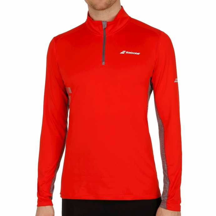 Мужская футболка Babolat Core 1/2 Zip Цвет Флуоресцентно-красный 3MS17171-201 Мужская футболка Babolat Core 1/2 Zip Цвет Флуоресцентно-красный 3MS17171-201