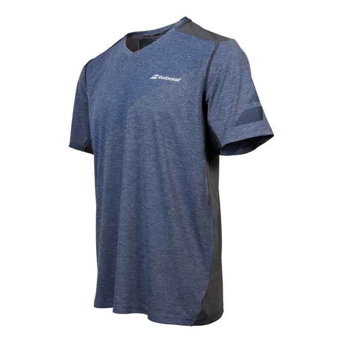 Мужская футболка Babolat V-Neck Performance 2017 Цвет Меланж Синий 2MS17012-251 Мужская футболка Babolat V-Neck Performance 2017 Цвет Меланж Синий 2MS17012-251