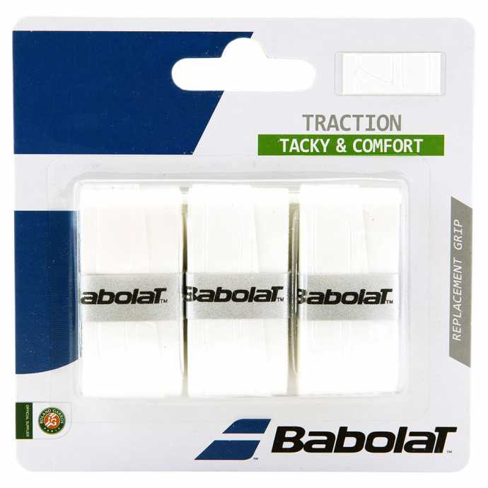 Обмотки Babolat Traction 3шт Цвет Белый 653043-101 Обмотки Babolat Traction 3шт Цвет Белый 653043-101