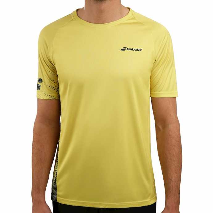 Мужская футболка Babolat Perf Crew Neck 2019 Цвет Темно желтый /Черный 2MS19011-7007 Мужская футболка Babolat Perf Crew Neck 2019 Цвет Темно желтый /Черный 2MS19011-7007