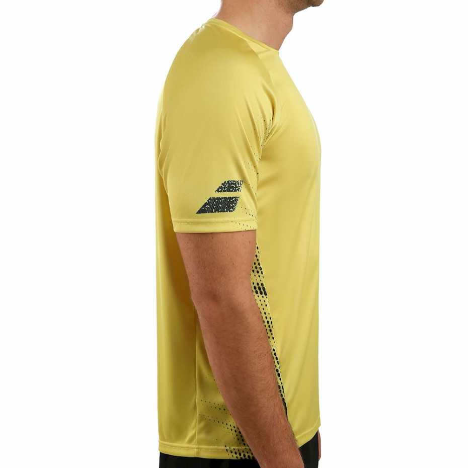 Футболка для мальчика Babolat Crew Neck Perf 2019 Цвет Темно желтый/ Черный 2BS19011-7006