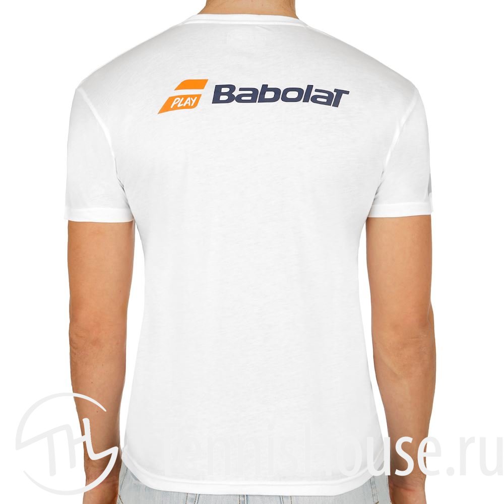 Мужская футболка Babolat Core 2018 Цвет Белый/Белый 3MS18014-1000