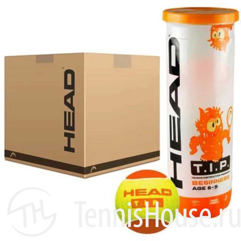 HEAD T.I.P. orange 3шт - Коробка 72 мяча 578123